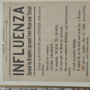 Original Vintage US public health medical warning sign. Conversation piece